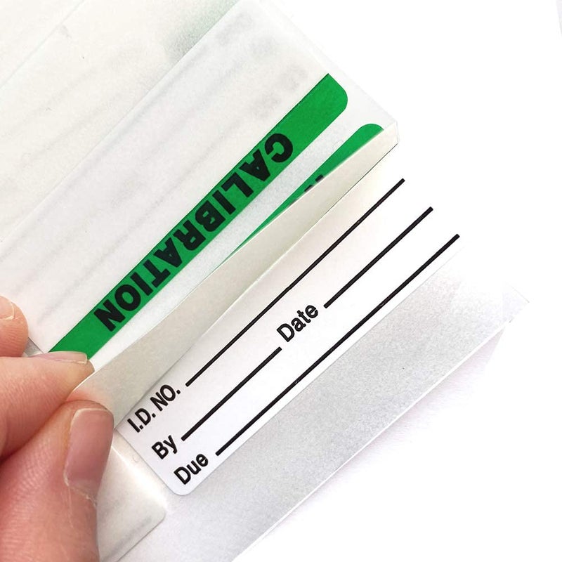 Besttile Calibration Stickers,Green Black Word Calibration Labels, Self Laminating Protects Your Writing from Smearing,Tampering and Abrasion,Perfect for NIST, ISO Calibrate Equipment-132 Labels/Pack - Image 4